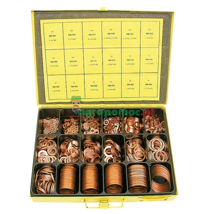 Copper sealing ring assortment (pressed steel box)