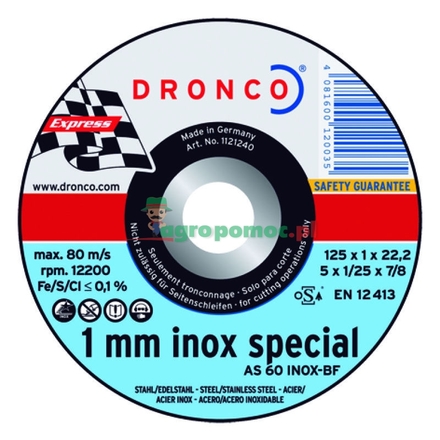  Cut-off wheel, steel