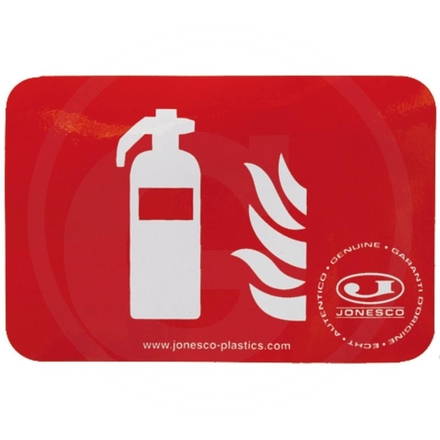  Fire extinguisher case sign