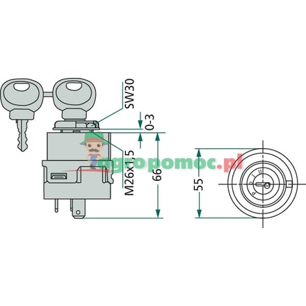  Ignition starter switch | 01179002