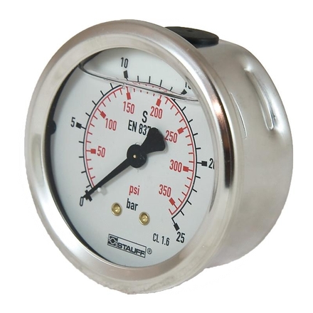  Pressure gauge 25 bar Ø63mm - 1/4"