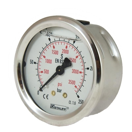  Pressure gauge 250 bar Ø63mm - 1/4"