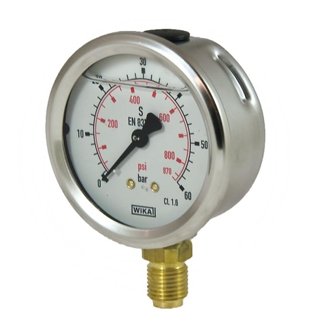  Pressure gauge 60 bar Ø63mm - 1/4"