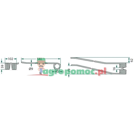 Swather tines | 491774, 490471