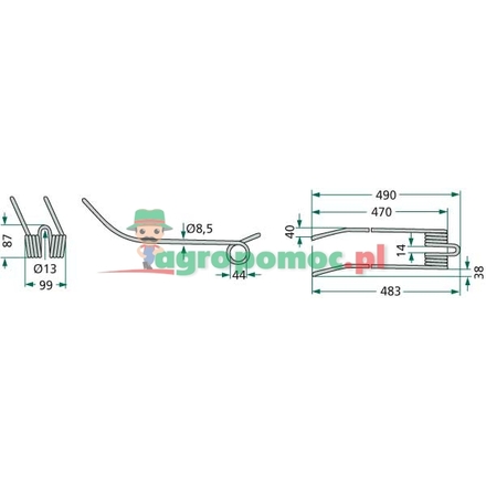 Swather tines | 57502000