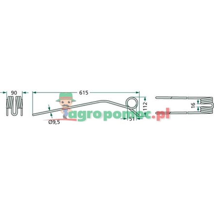  Swather tines | K8013670, 57562500