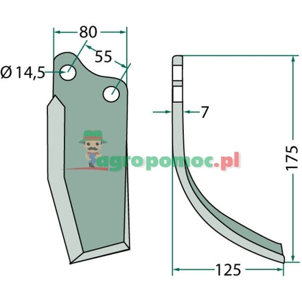 Agromec Curved blade | 12012502