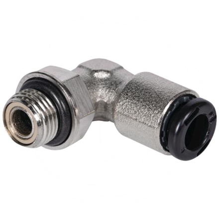 Angled push-in threaded fitting