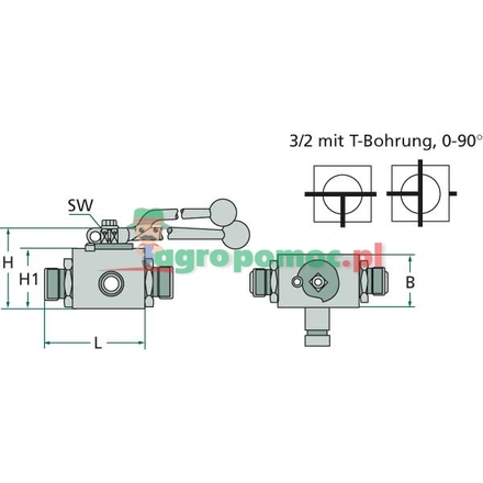 Ball valve BKR-3T DN08-3/8" BSP