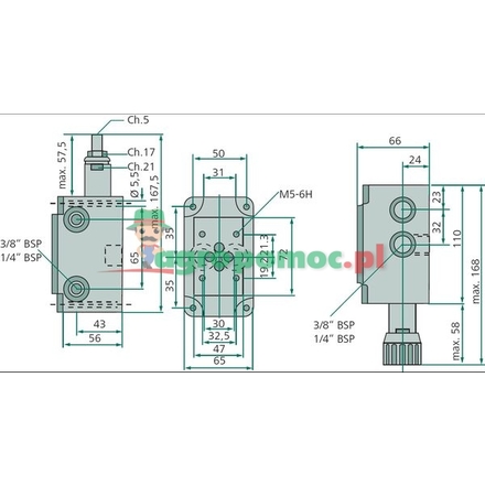 BREVINI NG06-Connection plate DBV S/H 3/8" BSP | BS 3 20 C 3 00 1