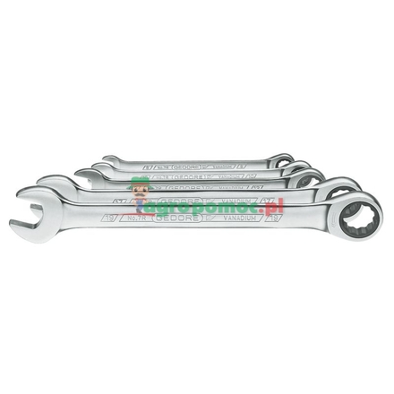 GEDORE Open-end spanner with ring ratchet set