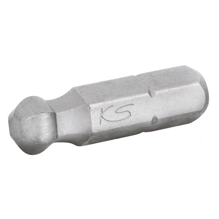KS Tools 1/4" Bit hex,25mm,with ball end,3mm