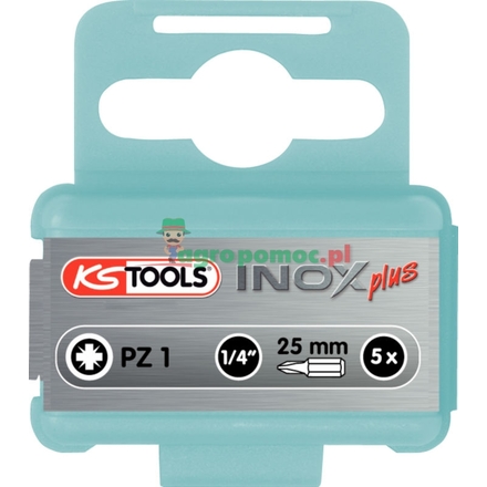 KS Tools 1/4" INOX+ bit POZIDRIV®, 5pcs, PZ1