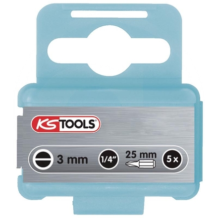KS Tools 1/4" INOX+ bit slot, 5pcs, 3mm