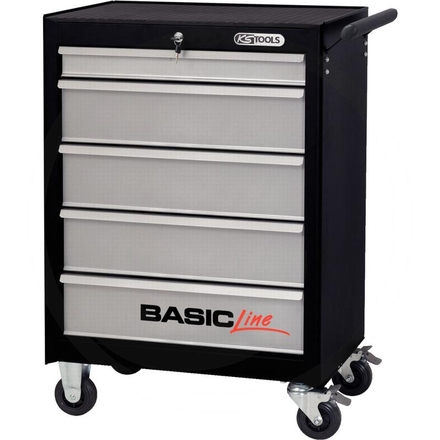 KS Tools BASIC,black roller cabinet,5 drawer