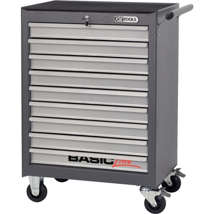 KS Tools BASIC,grey roller cabinet,9 drawer