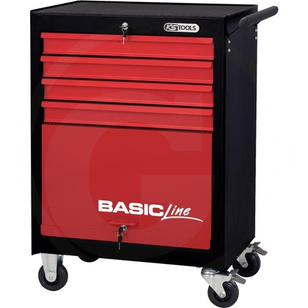 KS Tools BASIC,red roller cabinet,4 drawer