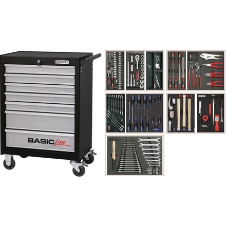 KS Tools Black BASIC tool cabinet set, 156pcs
