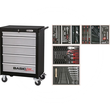 KS Tools Black BASIC tool cabinet set, 157pcs