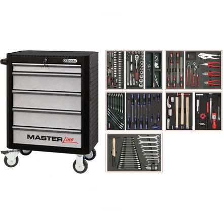 KS Tools Black MASTER tool cabinet set, 156pcs