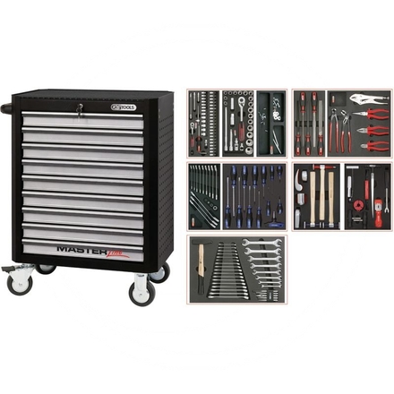 KS Tools Black MASTER tool cabinet set, 156pcs