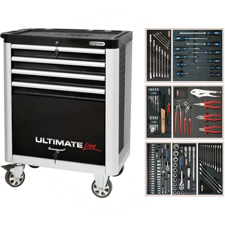 KS Tools Black ULTIMATE tool cabinet set, 125pcs