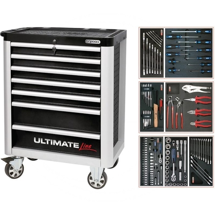 KS Tools Black ULTIMATE tool cabinet set, 125pcs