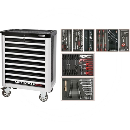 KS Tools Black ULTIMATE tool cabinet set, 157pcs