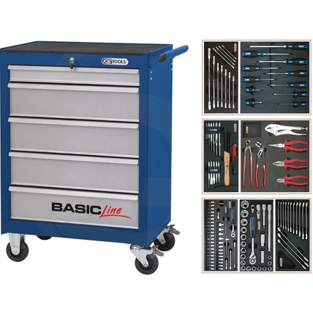 KS Tools Blue BASIC tool cabinet set, 125pcs