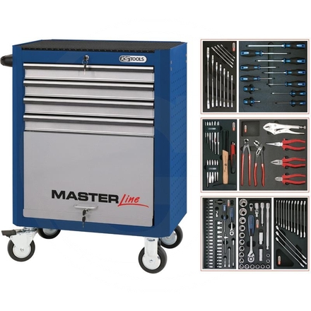 KS Tools Blue MASTER tool cabinet set, 125pcs