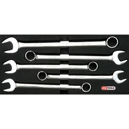 KS Tools CHROME+ combination spanners set, 5pcs