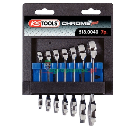 KS Tools CHROME+ mini-combi spanner set, 7pcs