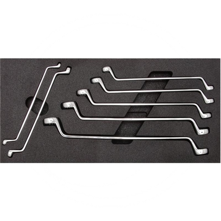 KS Tools CHROME+ ring spanner set offset, 7pcs