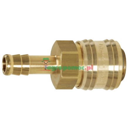 KS Tools Connector with hose tail, brass, 13mm