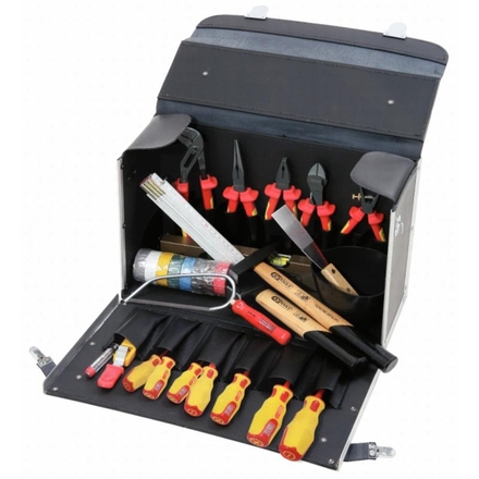 KS Tools Electricians tool kit,30pcs, leathercase