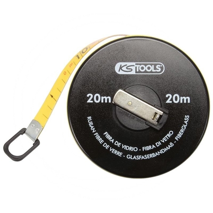 KS Tools Enclosed glassfibre tape measure, 10m