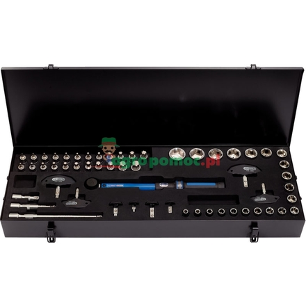 KS Tools ERGOprec torque kit, 52pcs, 1/2",10-100Nm