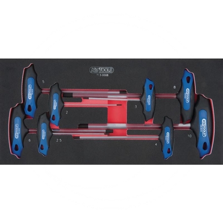 KS Tools ERGOTORQUE+ T-handle hex key set, 8pcs