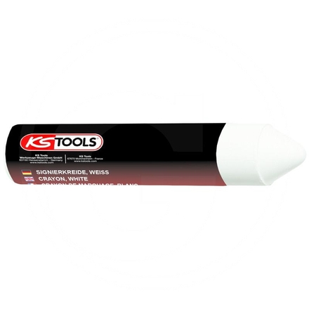 KS Tools Fluorescent crayon, white, 12pcs, 110mm