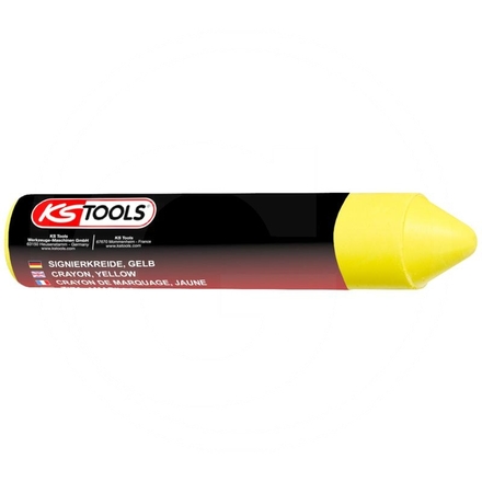 KS Tools Fluorescent crayon, yellow, 12pcs, 110mm