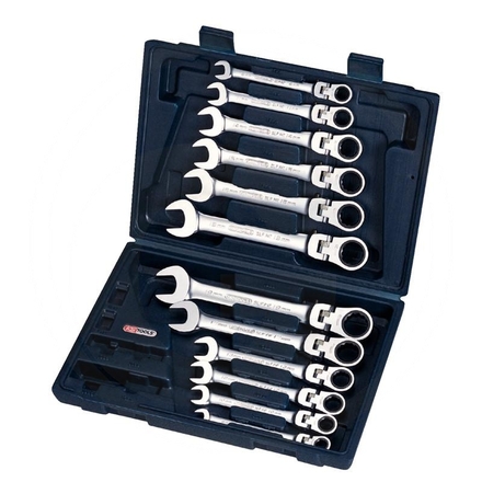 KS Tools GEAR+ flex head comb spanner set, 12pcs