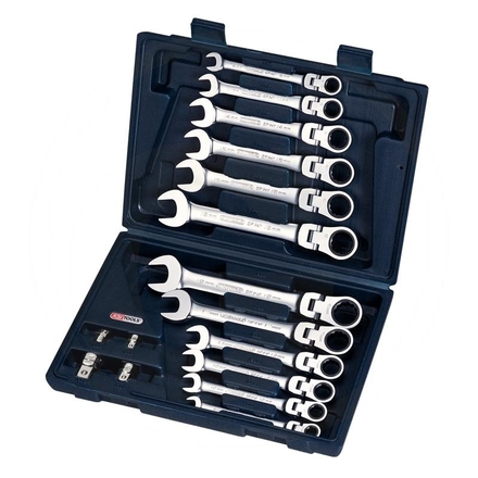 KS Tools GEAR+ flex head comb spanner set, 16pcs