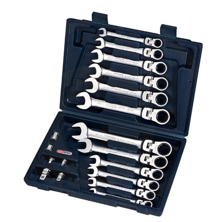KS Tools GEAR+ flex head comb spanner set, 18pcs