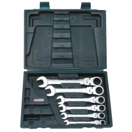 KS Tools GEAR+ flex head comb spanner set, 6pcs