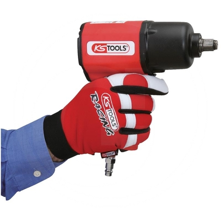 KS Tools Gloves, leather grip, L 