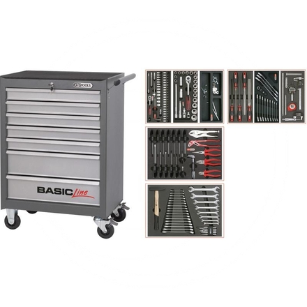 KS Tools Grey BASIC tool cabinet set, 157pcs