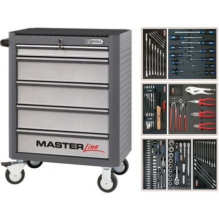 KS Tools Grey MASTER tool cabinet set, 125pcs