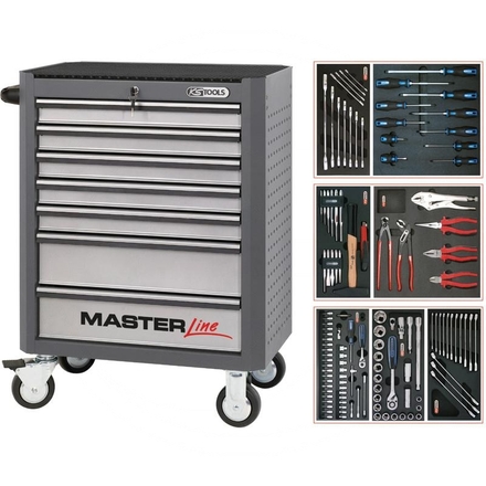 KS Tools Grey MASTER tool cabinet set, 125pcs
