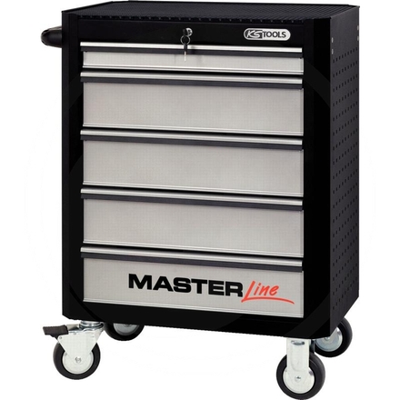 KS Tools MASTER, black roller cabinet,5 drawer