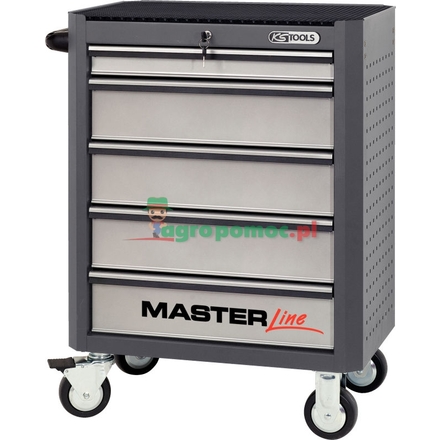 KS Tools MASTER, grey roller cabinet,5 drawer